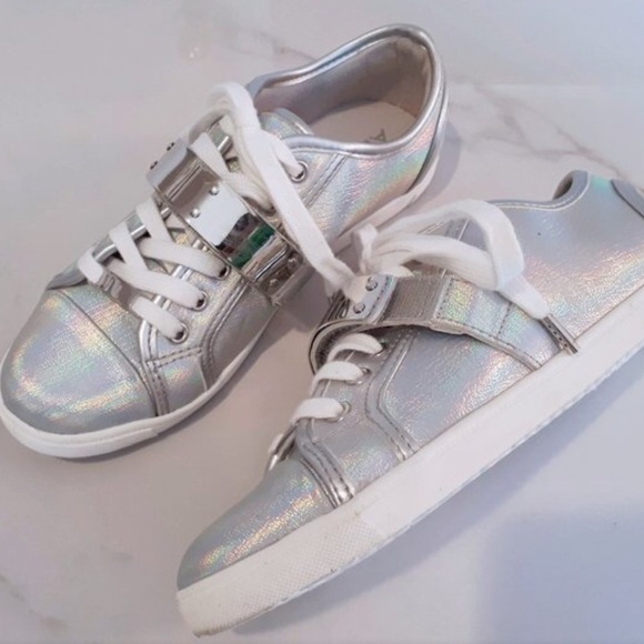 ALDO Portus silver hologram sneaker Size 6 - Picture 1 of 12